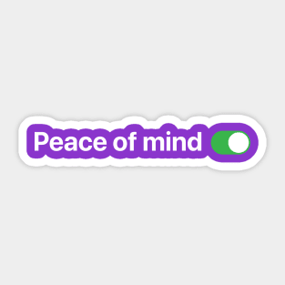 Peace of mind switch Sticker